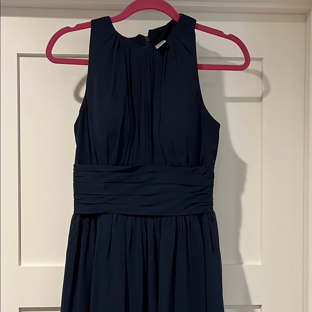 Bill Levkoff Navy Blue Bridesmaid Sleeveless Dress Style #974 Size 6